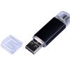 USB-флешка на 32 Гб c двумя дополнительными разъемами MicroUSB и TypeC, черный USB-флешка на 32 Гб c двумя дополнительными разъемами MicroUSB и TypeC, черный