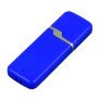 Флешка промо прямоугольной формы c оригинальным колпачком, 32 Гб, синий