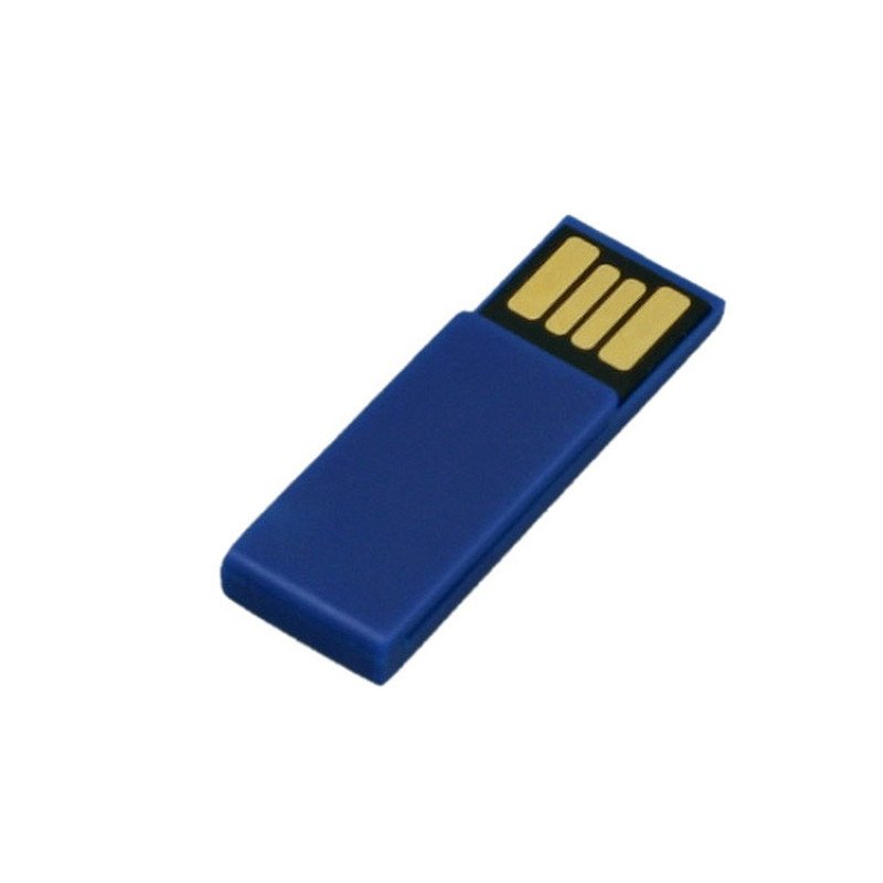 Флешка промо в виде скрепки, 16 Гб, синий