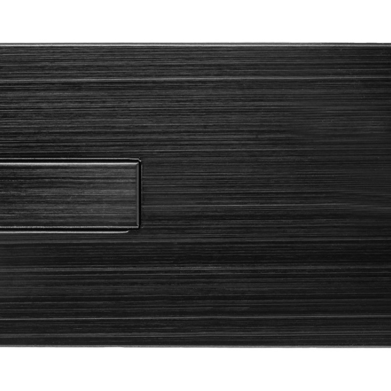 Флеш-карта USB 2.0 16 Gb в виде металлической карты "Card Metal", черный