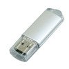 Флешка промо прямоугольной формы  c прозрачным колпачком, 16 Гб, серебристый