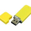 Флешка промо прямоугольной формы c оригинальным колпачком, 64 Гб, желтый