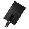 Флеш-карта USB 2.0 16 Gb в виде металлической карты "Card Metal", черный