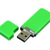Флешка промо прямоугольной формы c оригинальным колпачком, 64 Гб, зеленый