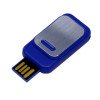 USB-флешка промо на 32 Гб прямоугольной формы, выдвижной механизм, синий
