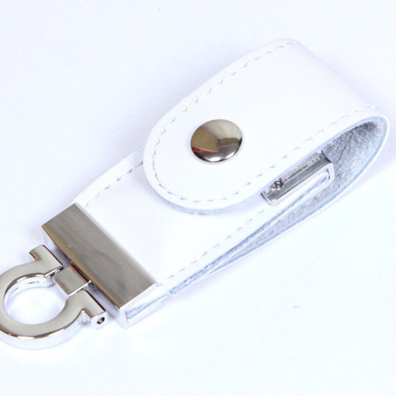USB-флешка на 16 Гб в виде брелка, белый USB-флешка на 16 Гб в виде брелка, белый