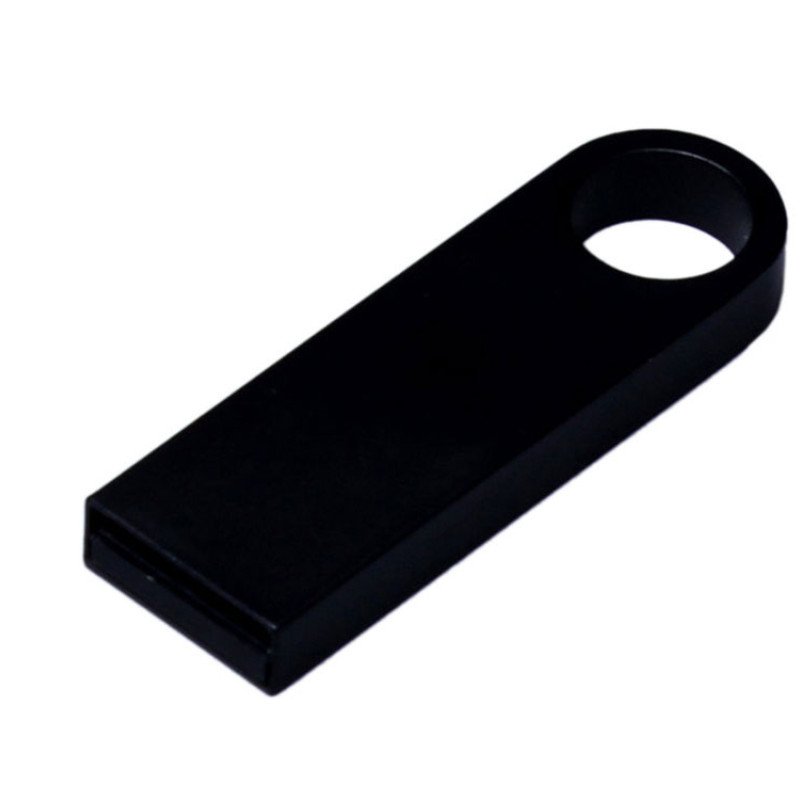USB 2.0-флешка на 128 Гб с мини чипом и круглым отверстием, черный USB 2.0-флешка на 128 Гб с мини чипом и круглым отверстием, черный