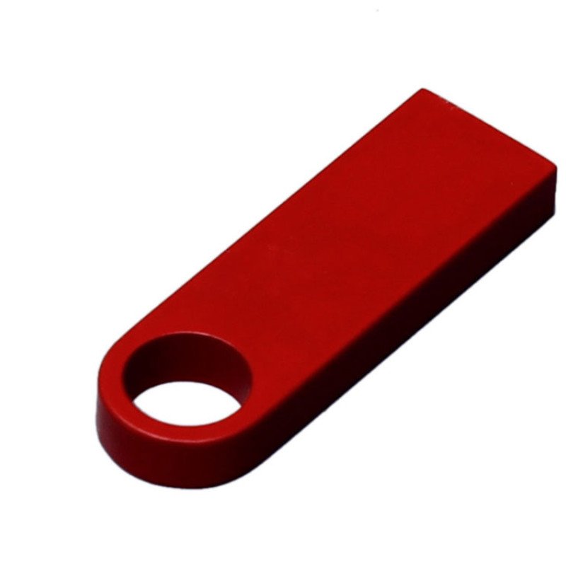 USB 2.0-флешка на 64 Гб с мини чипом и круглым отверстием, красный