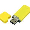 Флешка промо прямоугольной формы c оригинальным колпачком, 32 Гб, желтый