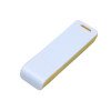 Флешка прямоугольной формы, оригинальный дизайн, двухцветный корпус, 16 Гб, желтый/белый