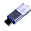 USB-флешка промо на 32 Гб прямоугольной формы, выдвижной механизм, синий