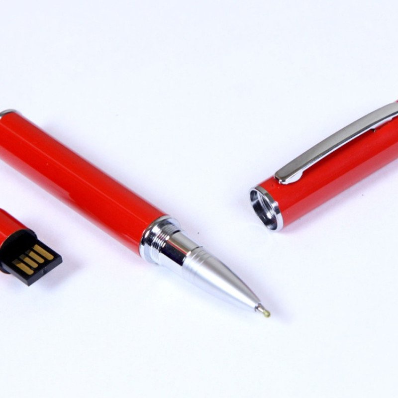 USB-флешка на 16 Гб в виде ручки с мини чипом, красный USB-флешка на 16 Гб в виде ручки с мини чипом, красный