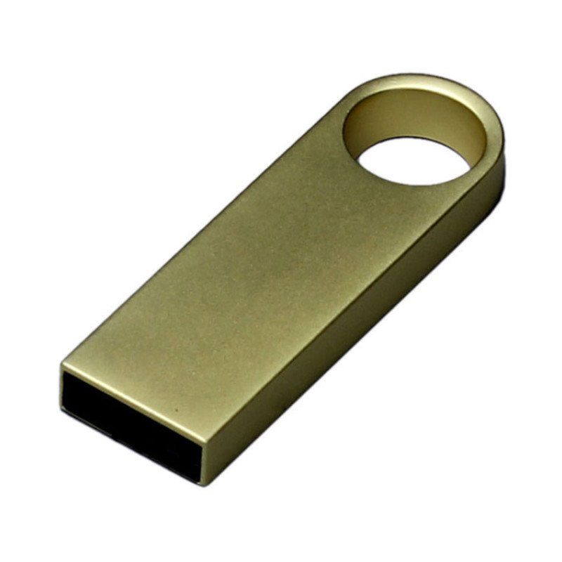 USB 2.0-флешка на 128 Гб с мини чипом и круглым отверстием, золотистый USB 2.0-флешка на 128 Гб с мини чипом и круглым отверстием, золотистый