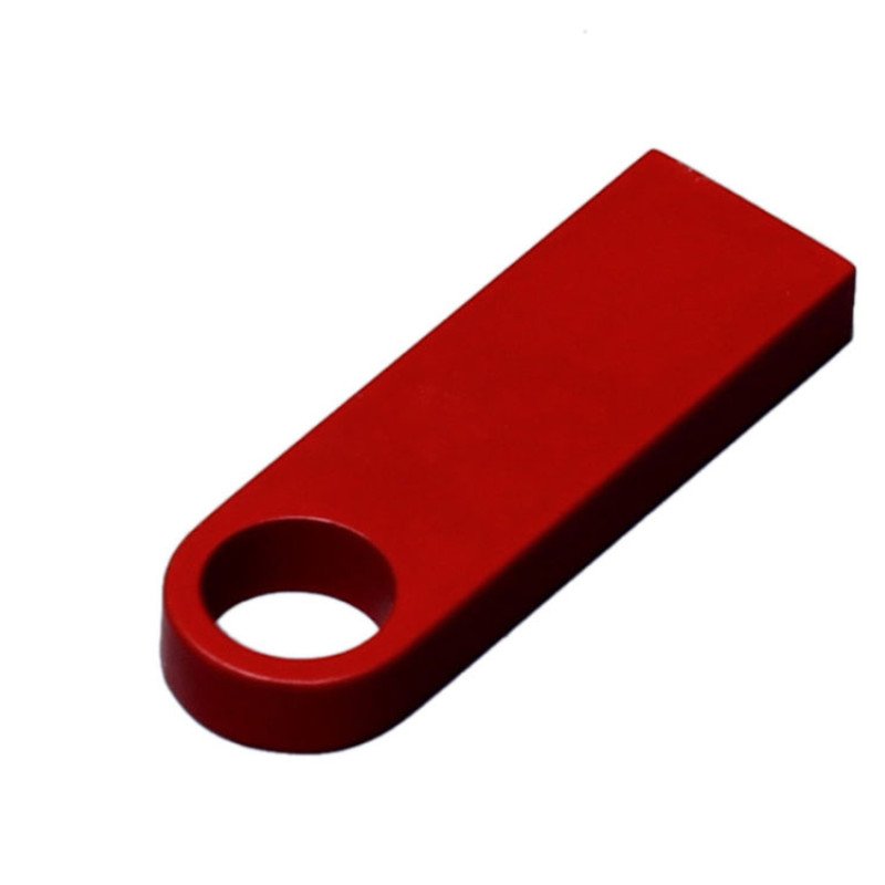 USB 2.0-флешка на 8 Гб с мини чипом и круглым отверстием, красный USB 2.0-флешка на 8 Гб с мини чипом и круглым отверстием, красный