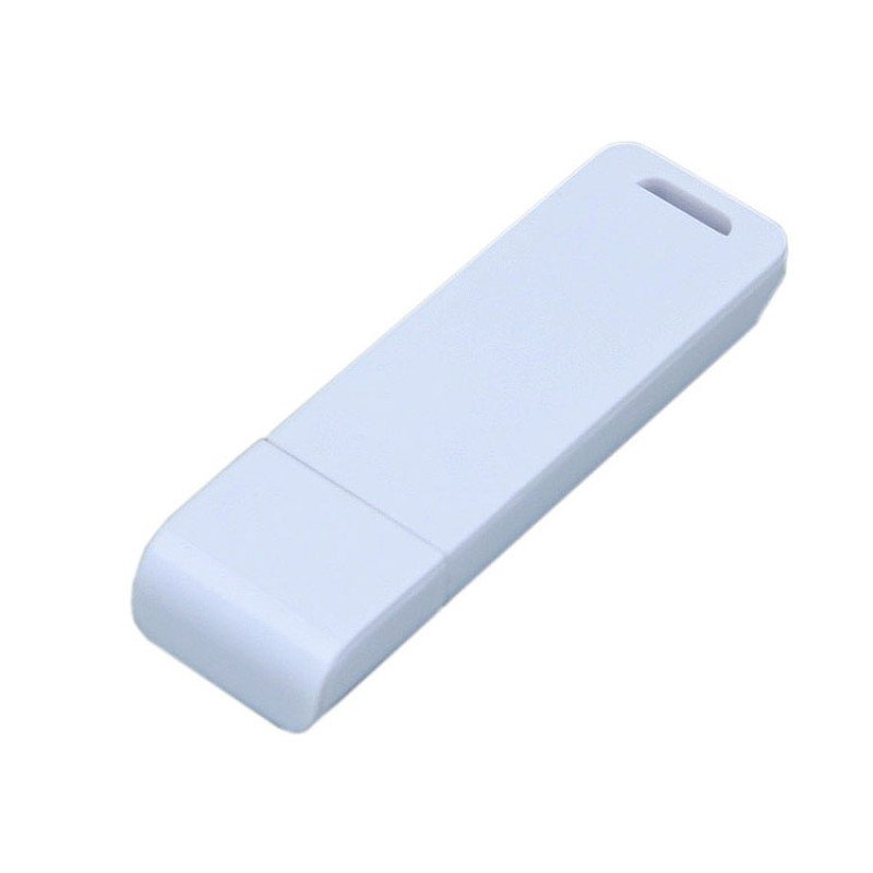 Флешка прямоугольной формы, оригинальный дизайн, двухцветный корпус, 4 Гб, белый