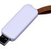 USB-флешка промо на 64 Гб прямоугольной формы, выдвижной механизм, белый