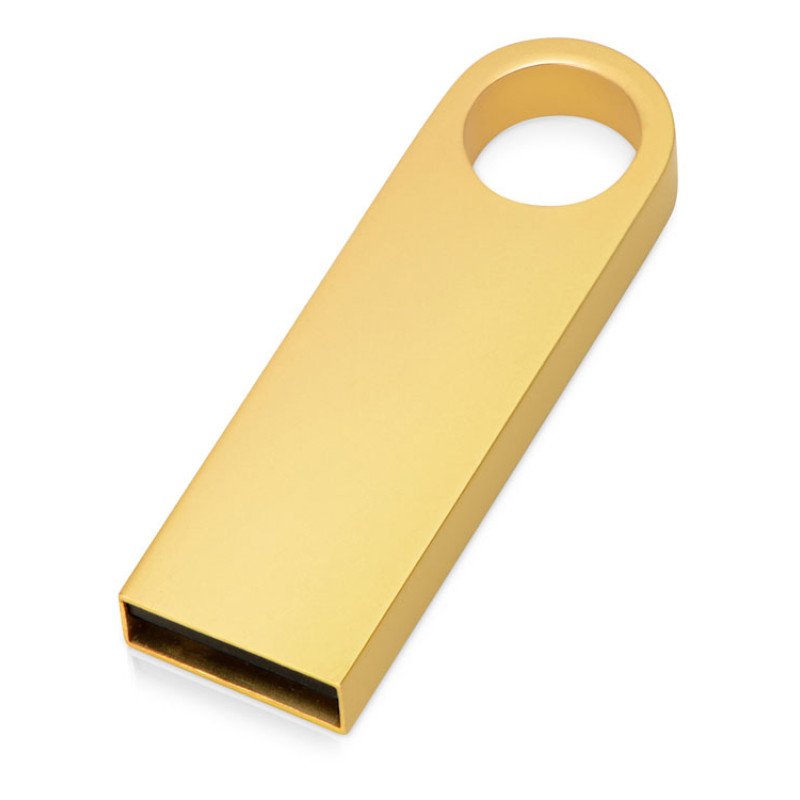 USB 2.0-флешка на 32 Гб с мини чипом и круглым отверстием, золотистыйй USB 2.0-флешка на 32 Гб с мини чипом и круглым отверстием, золотистыйй