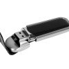 Флешка с массивным классическим корпусом, 32 Гб, черный/серебристый