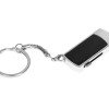 Флешка прямоугольной формы, выдвижной механизм с мини чипом, 16 Гб, черный/серебристый