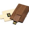 Флешка в виде деревянной карточки с выдвижным механизмом, 32 Гб, натуральный