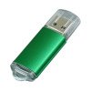 Флешка промо прямоугольной формы  c прозрачным колпачком, 32 Гб, зеленый