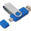 USB3.0/USB Type-C флешка на 16 Гб «Квебек C», синий USB3.0/USB Type-C флешка на 16 Гб «Квебек C», синий
