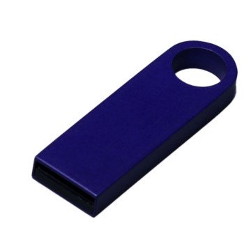 USB 3.0-флешка на 64 Гб с мини чипом и круглым отверстием, синий