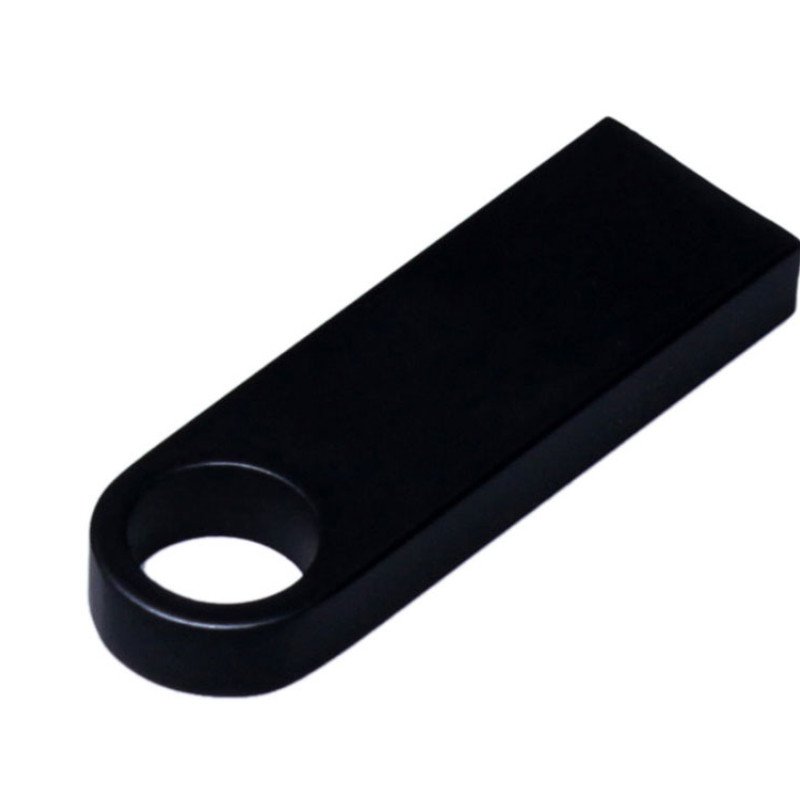 USB 2.0-флешка на 64 Гб с мини чипом и круглым отверстием, черный USB 2.0-флешка на 64 Гб с мини чипом и круглым отверстием, черный