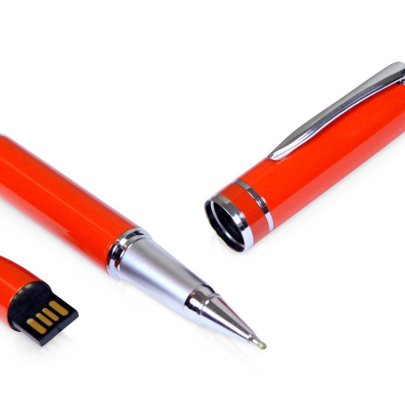 USB-флешка на 16 Гб в виде ручки с мини чипом, оранжевый USB-флешка на 16 Гб в виде ручки с мини чипом, оранжевый