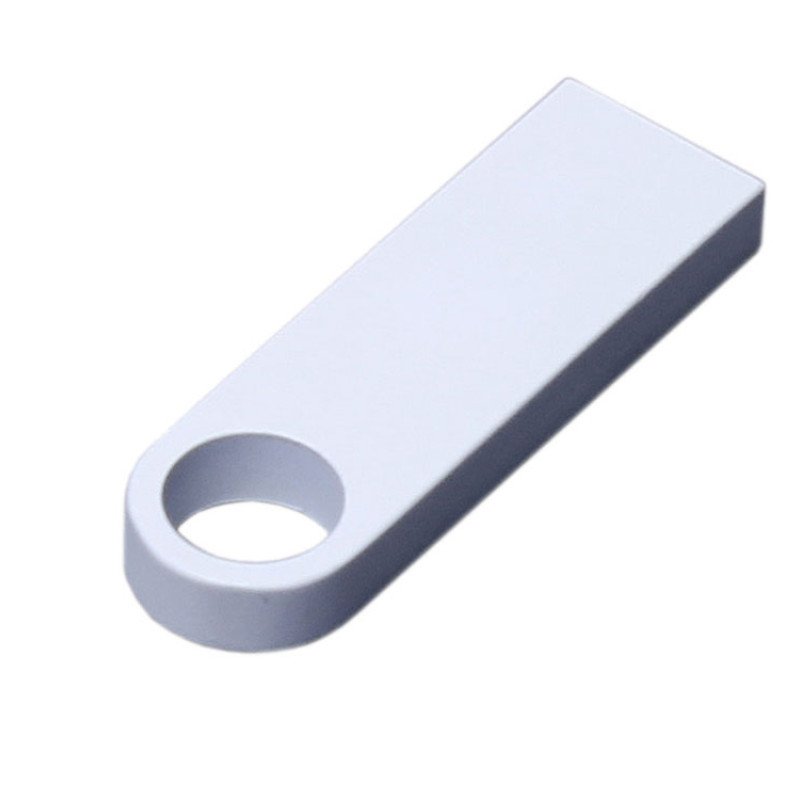 USB 2.0-флешка на 128 Гб с мини чипом и круглым отверстием, белый USB 2.0-флешка на 128 Гб с мини чипом и круглым отверстием, белый