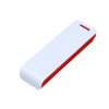 Флешка прямоугольной формы, оригинальный дизайн, двухцветный корпус, 64 Гб, красный/белый