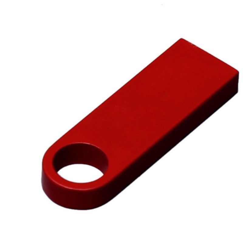 USB 2.0-флешка на 4 Гб с мини чипом и круглым отверстием, красный