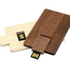 Флешка в виде деревянной карточки с выдвижным механизмом, 8 Гб, коричневый