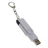USB-флешка на 64 Гб 2 в 1 поворотный механизм, c дополнительным разъемом Type-C с одноцветным металлическим клипом, белый USB-флешка на 64 Гб 2 в 1 поворотный механизм, c дополнительным разъемом Type-C с одноцветным металлическим клипом, белый