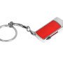 Флешка прямоугольной формы, выдвижной механизм с мини чипом, 64 Гб, красный/серебристый