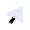 USB-флешка на 16 Гб в виде пластиковой карточки треугольной формы, белый USB-флешка на 16 Гб в виде пластиковой карточки треугольной формы, белый