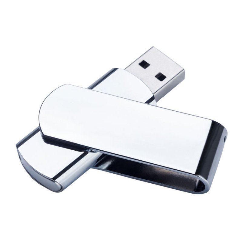 USB-флешка металлическая поворотная на 64 ГБ 3.0, глянец USB-флешка металлическая поворотная на 64 ГБ 3.0, глянец