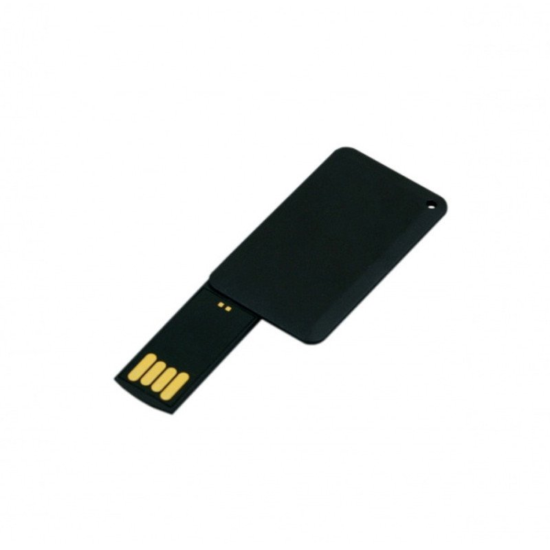 USB-флешка на 16 Гб в виде пластиковой карточки, черный USB-флешка на 16 Гб в виде пластиковой карточки, черный