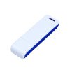 Флешка прямоугольной формы, оригинальный дизайн, двухцветный корпус, 32 Гб, синий/белый