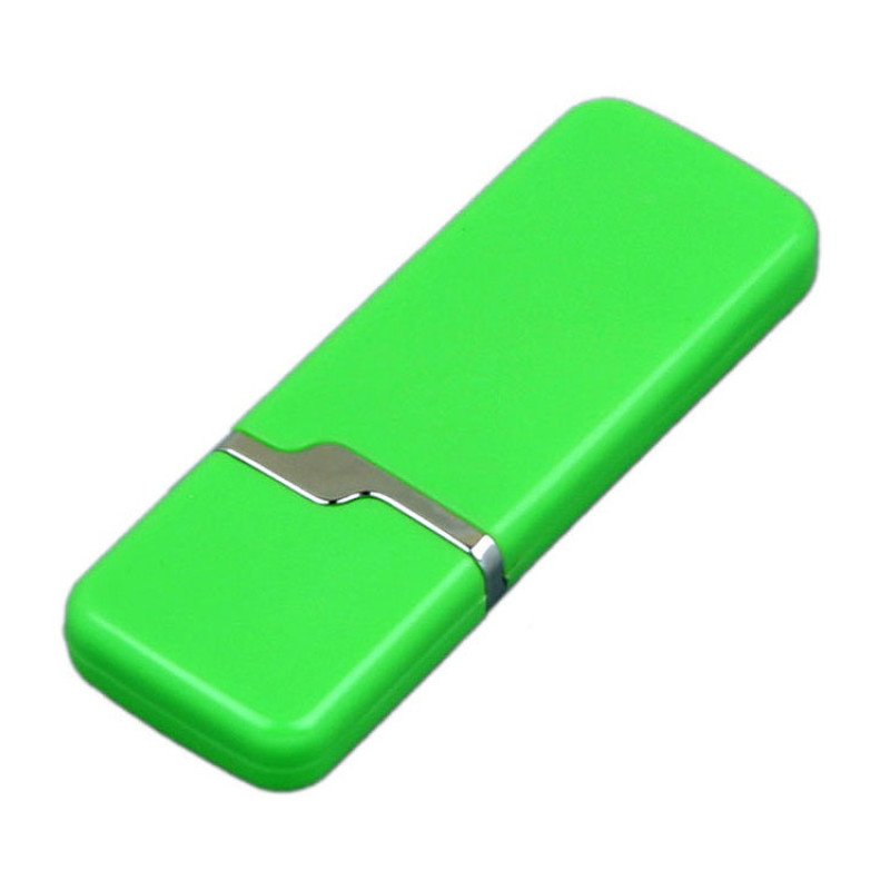 Флешка промо прямоугольной формы c оригинальным колпачком, 8 Гб, зеленый