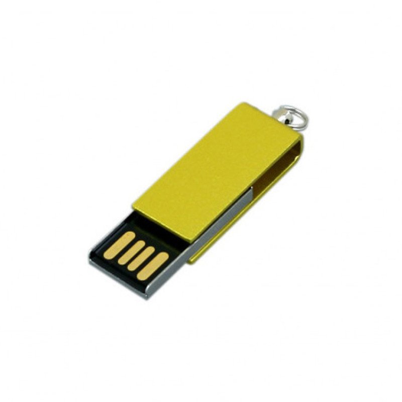 Флешка с мини чипом, минимальный размер, цветной  корпус, 8 Гб, желтый