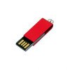 Флешка с мини чипом, минимальный размер, цветной  корпус, 16 Гб, красный