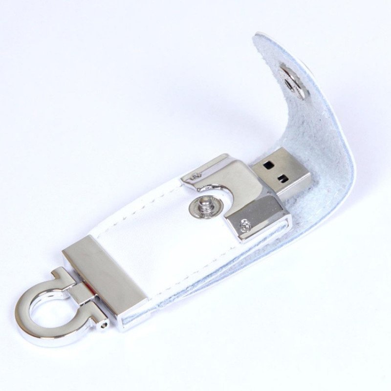 USB-флешка на 16 Гб в виде брелка, белый USB-флешка на 16 Гб в виде брелка, белый