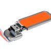 Флешка 3.0 с массивным классическим корпусом, 64 Гб, оранжевый/серебристый