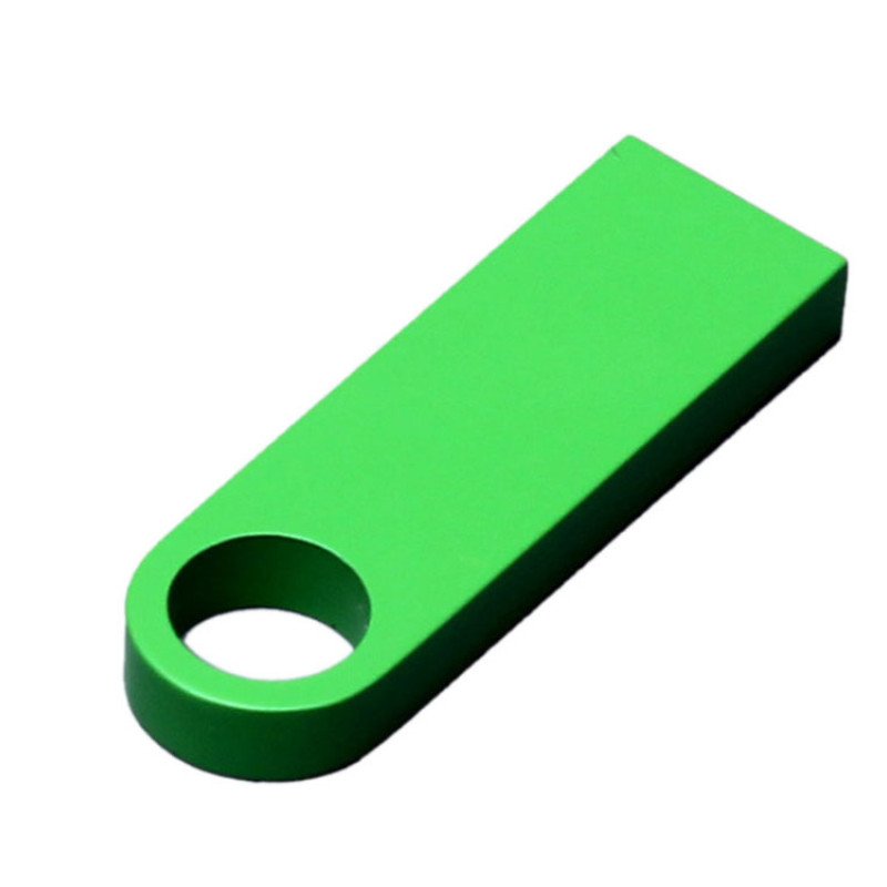 USB 2.0-флешка на 512 Мбайт с мини чипом и круглым отверстием, зеленый
