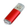 Флешка промо прямоугольной формы  c прозрачным колпачком, 16 Гб, красный