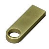 USB 2.0-флешка на 4 Гб с мини чипом и круглым отверстием, золотистый