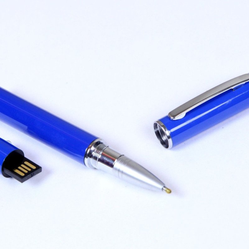 USB-флешка на 16 Гб в виде ручки с мини чипом, синий USB-флешка на 16 Гб в виде ручки с мини чипом, синий