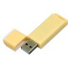 Флешка прямоугольной формы, оригинальный дизайн, двухцветный корпус, 64 Гб, желтый/белый