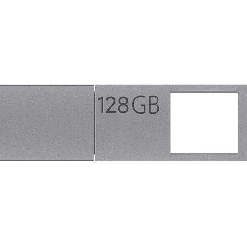 USB 3.0-флешка на 128 Гб с разъемами USB-A и Type-C, серебристый